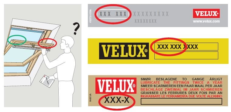 Größe des Dachfensters