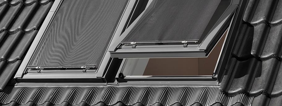 Awning blind for DAKSTRA roof windows protects from overheating