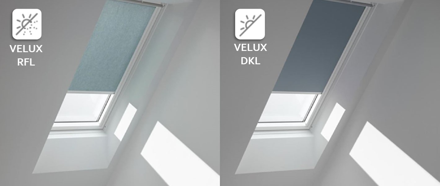 Ein Vergleich von Rollo und Verdunkelungsrollo für VELUX Dachfenster