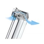 Kunststoff Dachfenster OptiLight PVC THERMO mit 2-fach Verglasung und regulierbarem Lüfter