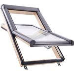 Roof window ROTO DESIGNO R45H ✓ central pivot  ✓ wooden