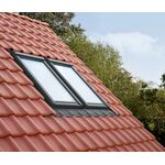 VELUX EKW-Eindeckrahmen | 2 Fenster nebeneinander | Für profilierte Dachmaterialien bis zu 120 mm | A=10-16cm