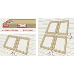 Flashing VELUX EKW | 2 windows side by side | For profiled roofing material up to 120mm | A=10-16cm
