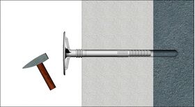 Insulation fixing KI-10 with plastic pin