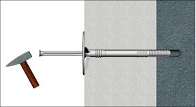 Insulation fixing KI-10 with plastic pin