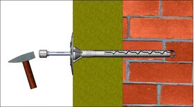Insulation fixing KI-10N with metal pin and long expansion zone