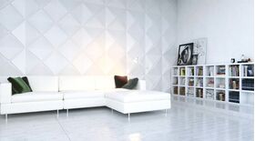 3D Wandpaneele aus Gips VENTE (72x72 cm)