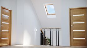RoofLITE+ SLIM PINE | wooden, pivot, 2-glass roof window