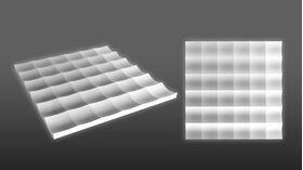 3D Wandpaneele aus Gips LUMI (72x72 cm)