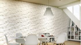 3D Wandpaneele aus Gips QUADRAT (72x72 cm)