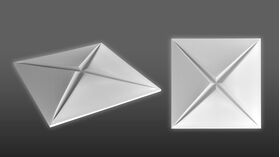 3D Wandpaneele aus Gips VENTE (72x72 cm)