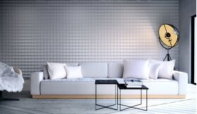 3D Wandpaneele aus Gips LUMI (72x72 cm)