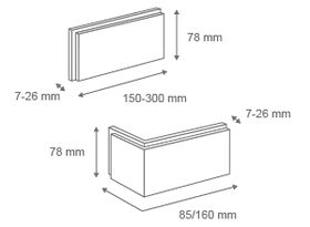 stegu MONSANTO 1, Ziegelriemchen mit grauer Fuge