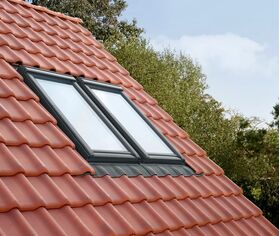 Flashing VELUX EKW | 2 windows side by side | For profiled roofing material up to 120mm | A=10-16cm