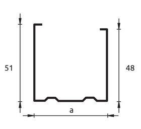 Wandprofil CW nach DIN 18182 Schnitt Maße