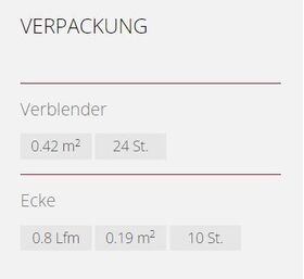 Ecke MONSANTO 1 : Karton = 10 Ecken a 7.8cm Höhe