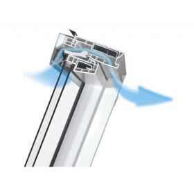 Kunststoff Dachfenster OptiLight PVC THERMO mit 2-fach Verglasung und regulierbarem Lüfter