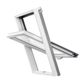 RoofLITE+ SOLID PVC SAFE | PVC, pivot, 2-glass, VSG roof window