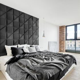 STEGU Upholstered wall panel | Melange square 30x30