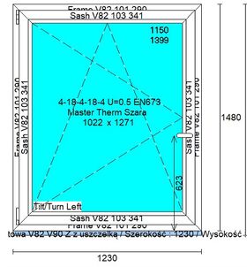 Fenster aus Kunststoff VEKA V82, 7-Kammern