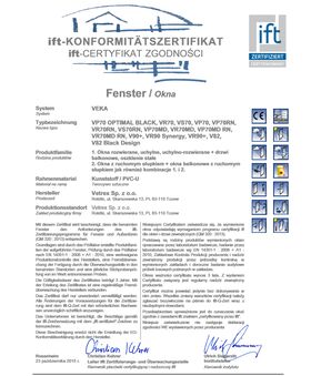 Fenster aus Kunststoff VEKA V82, 7-Kammern