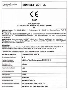 Cellular concrete thin-layer adhesive mortar white