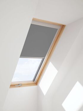 Blackout blind for VELUX roof window, graphite, perfect for bedroom