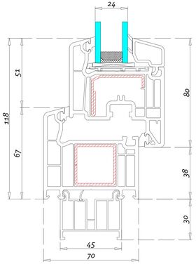 VEKA Perfectline VP70 | PVC facade windows