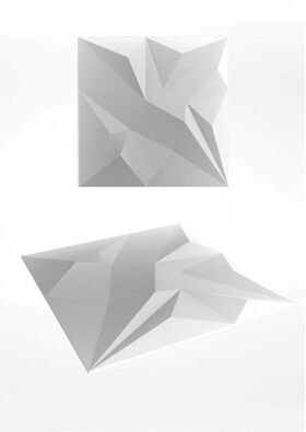 3D Wandpaneele aus Gips DENALI (72x72 cm)