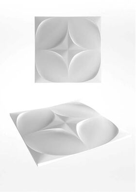 3D Wandpaneele aus Gips POLARIS (72x72 cm)