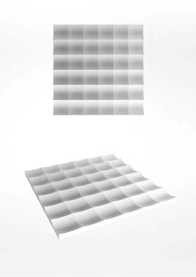 3D Wandpaneele aus Gips LUMI (72x72 cm)