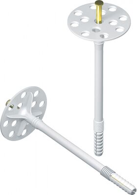 Dämmstoffhalter, Tellerdübel KI-10M mit Stahlnagel
